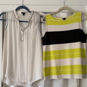 Ann Taylor Sleeveless Blouse and Top Set Medium EUC S/O 2